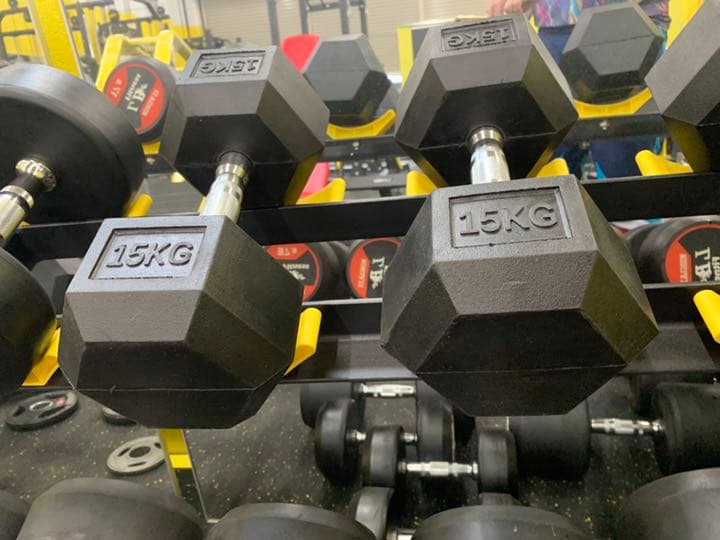 ラバーヘックス  ダンベル　52.5kg 2個