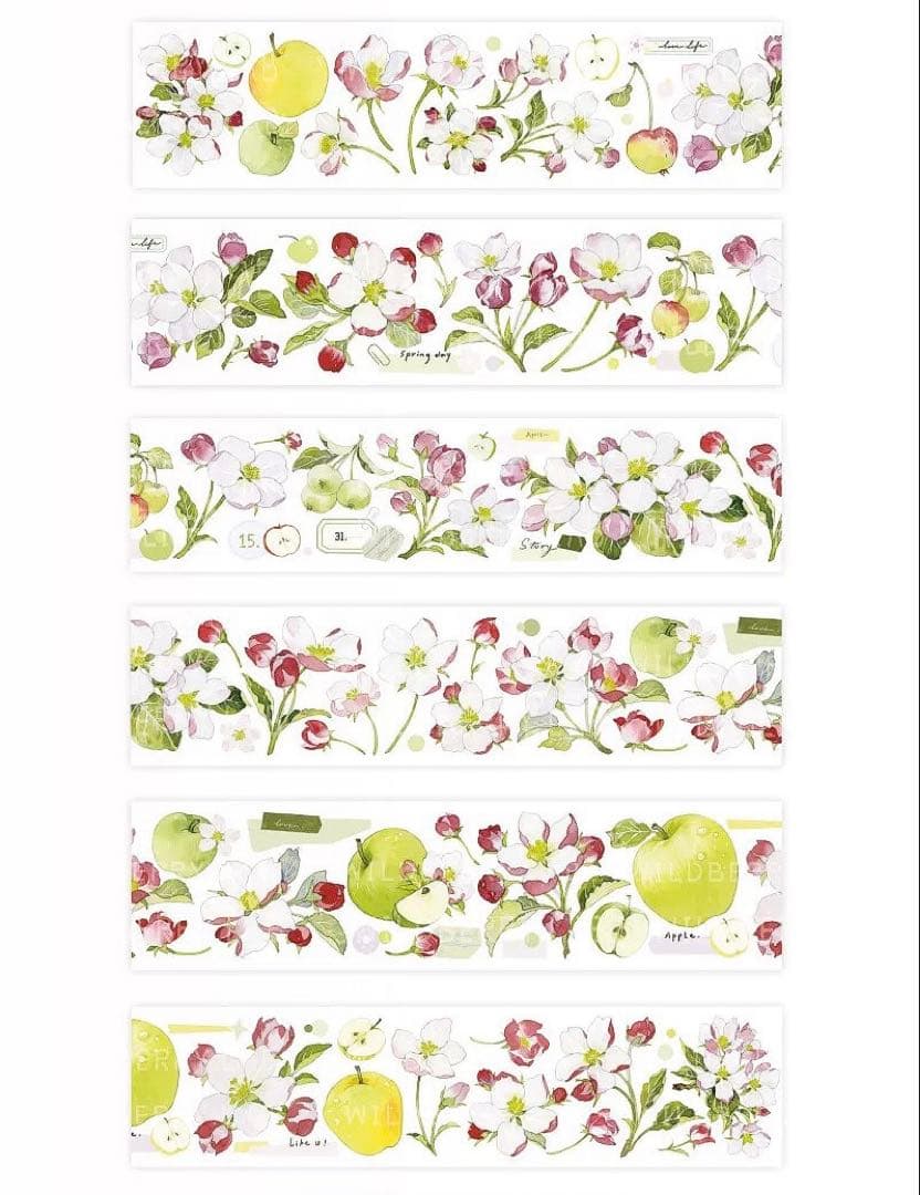 c*☻様 野苺③ 海外 マスキングテープ 装飾マステ 花柄 ボタニカル 新品セッ