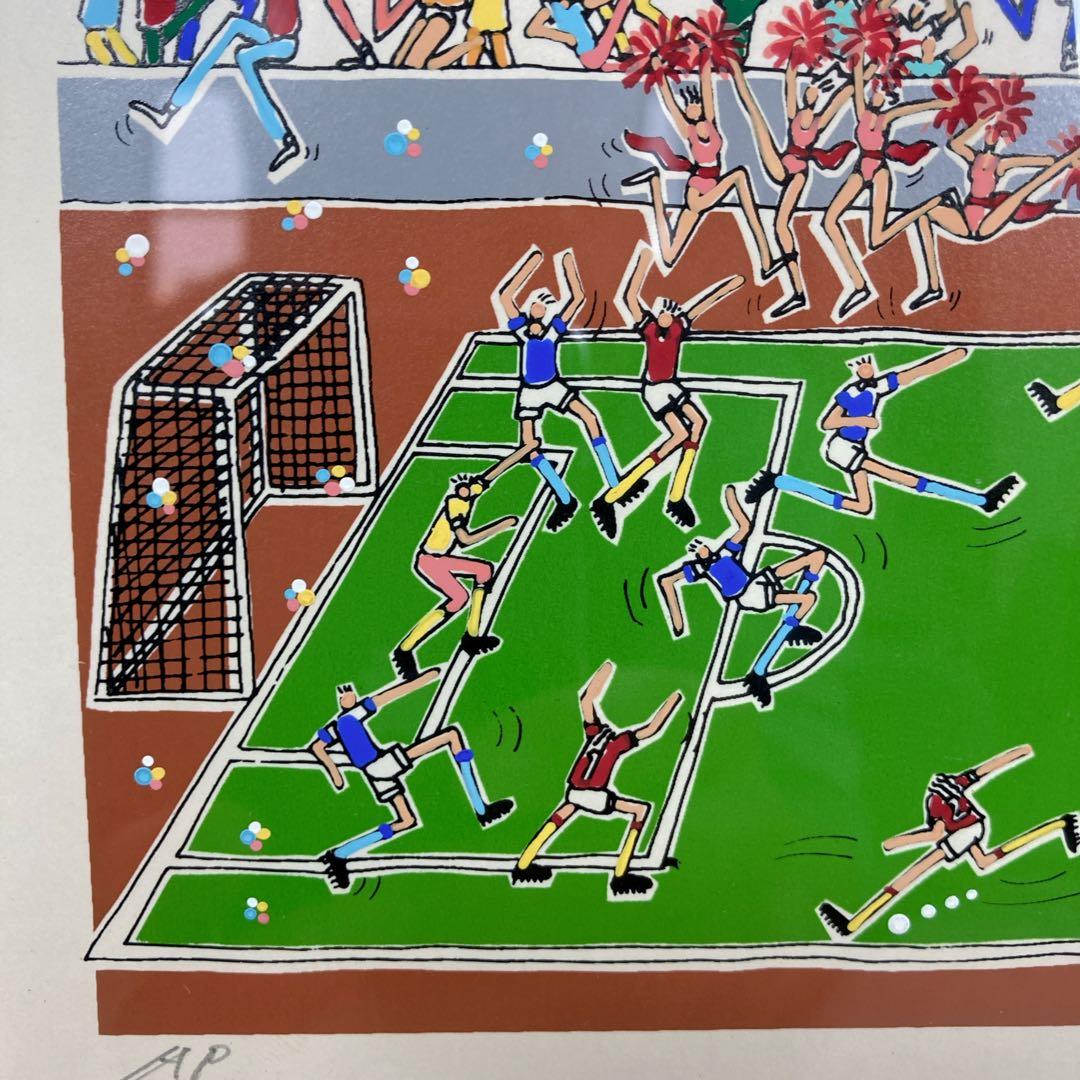 角谷泰人　サッカー シルクスクリーン　AP キックオフ　JAPAN 日本代表