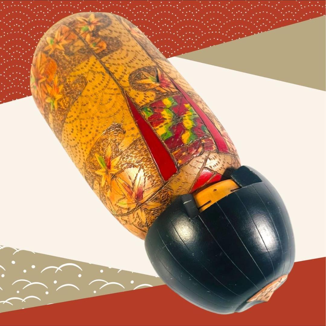 創作 こけし　小林伊之助 作　日本人形 木工芸