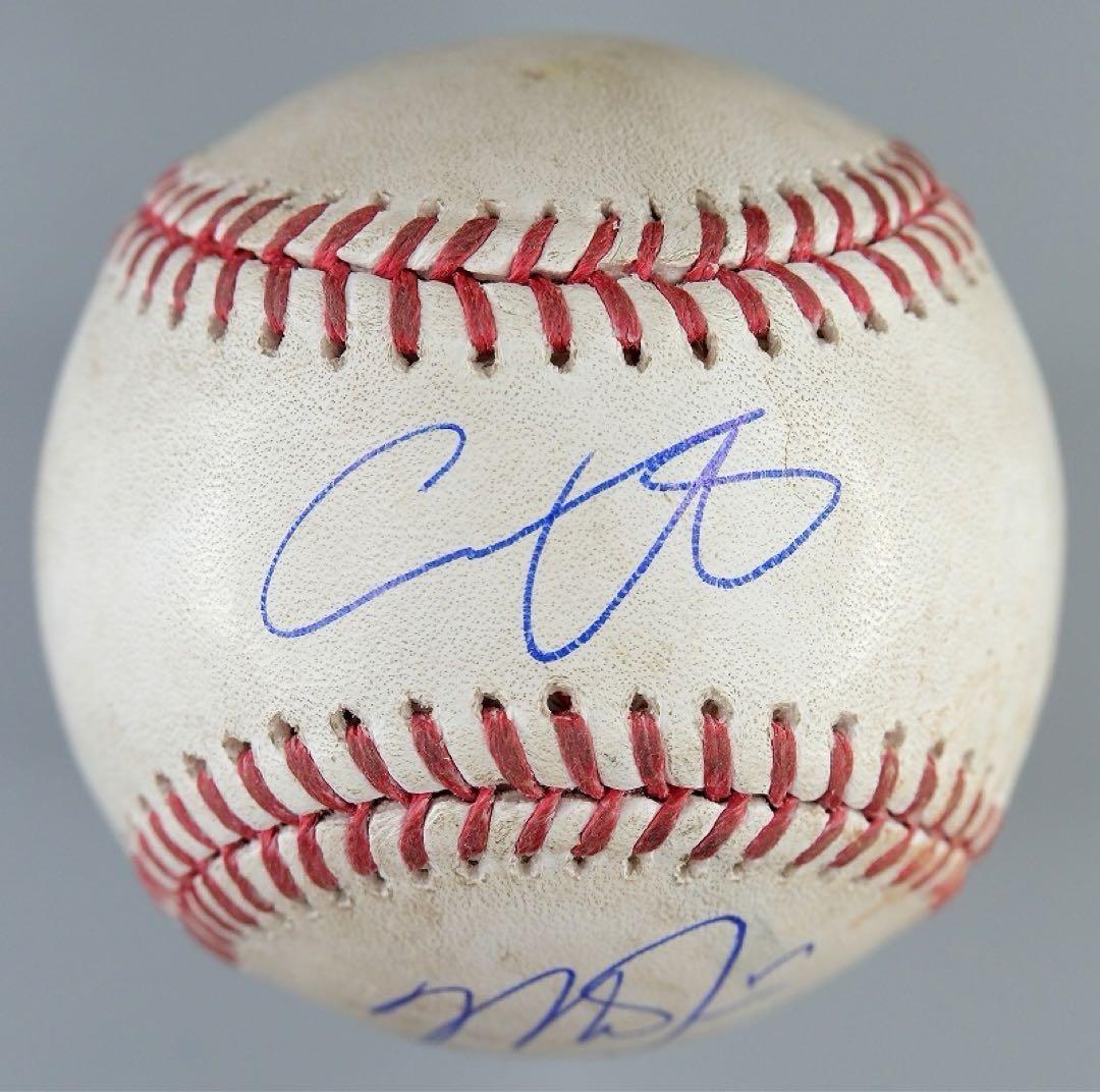 大谷翔平＆マイク・トラウト 23年実使用 W直筆サインボール（ウォード安打球）