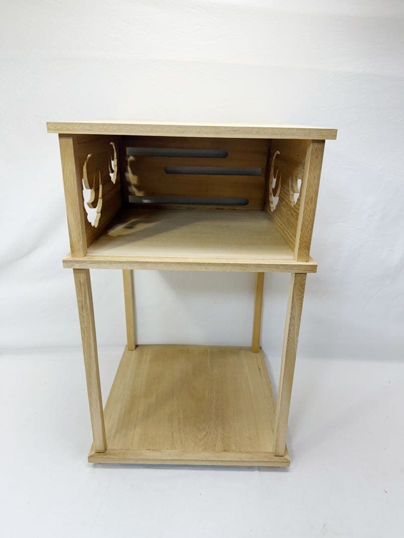 ほぼ未使用 茶道具 桐木地 坐忘斎好写 雲鶴棚 組み立式 元箱