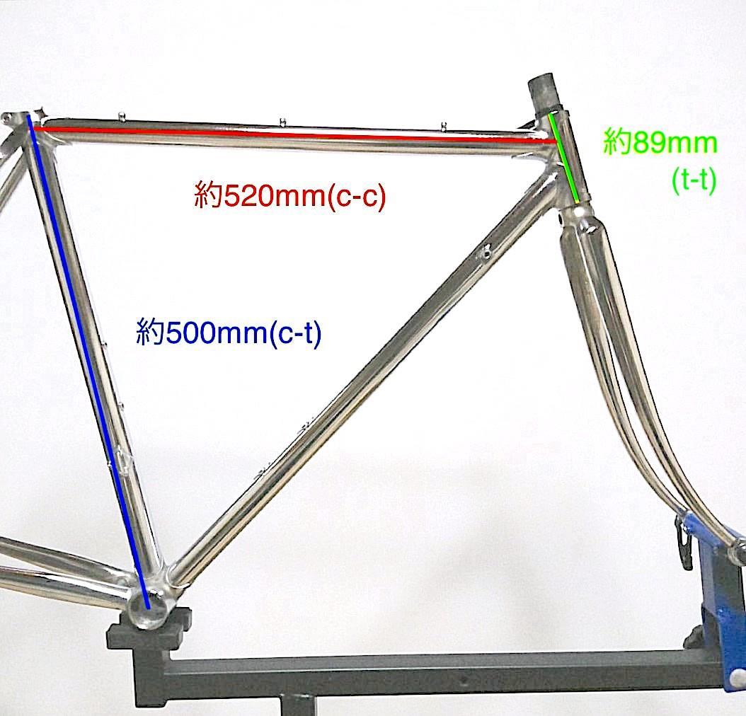 【美品】クロモリ ロードフレーム フルメッキ