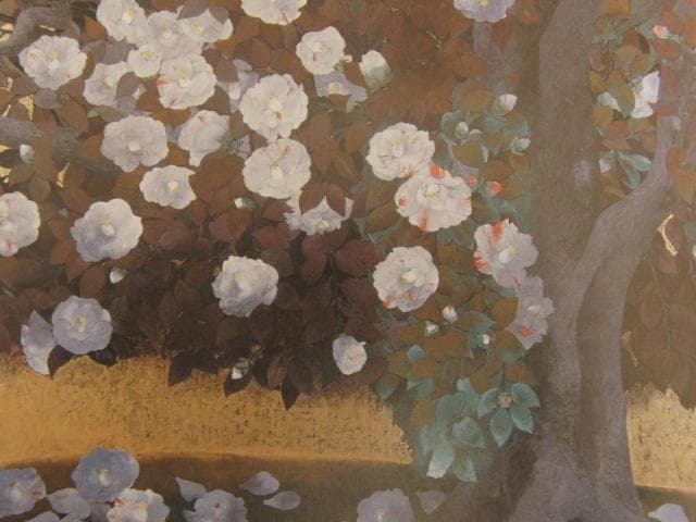 大矢紀、【椿図】、希少な額装用画集より、新品額装付、状態良好