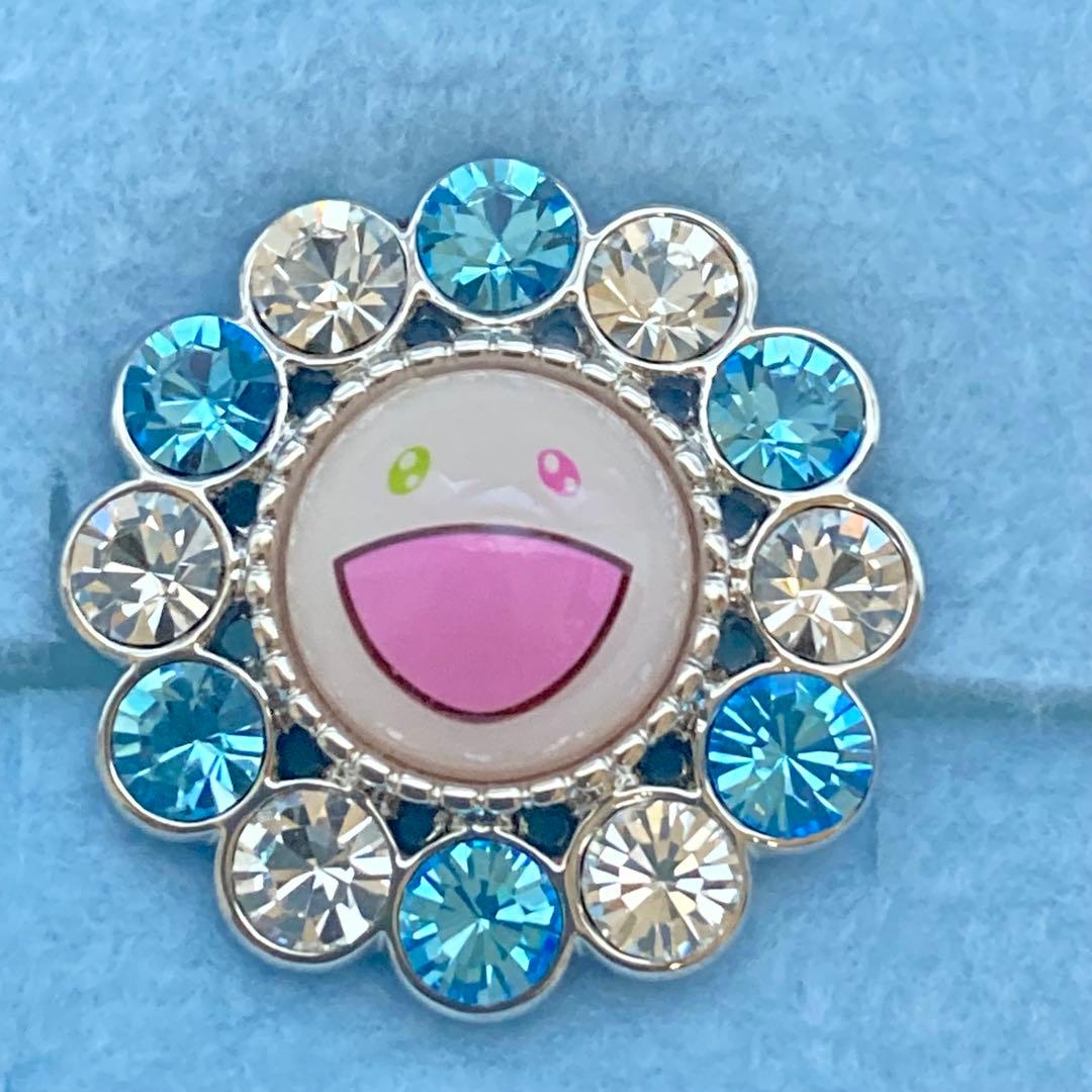 【新品】Liquem 村上隆 コラボ フラワー ピンズ（ブルーx ホワイト）