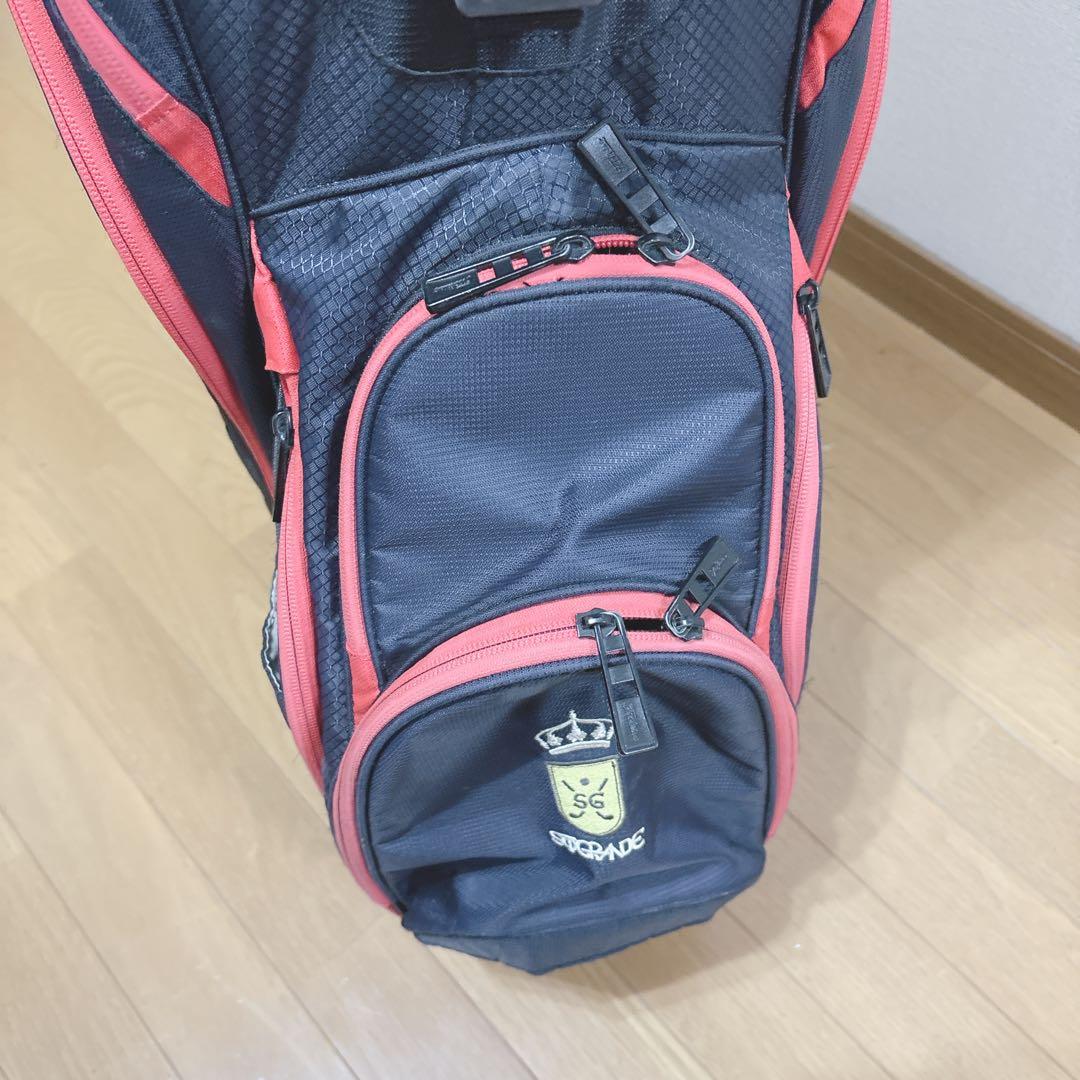 K454 Titleist メンズ キャディバッグ 14分割 赤 黒