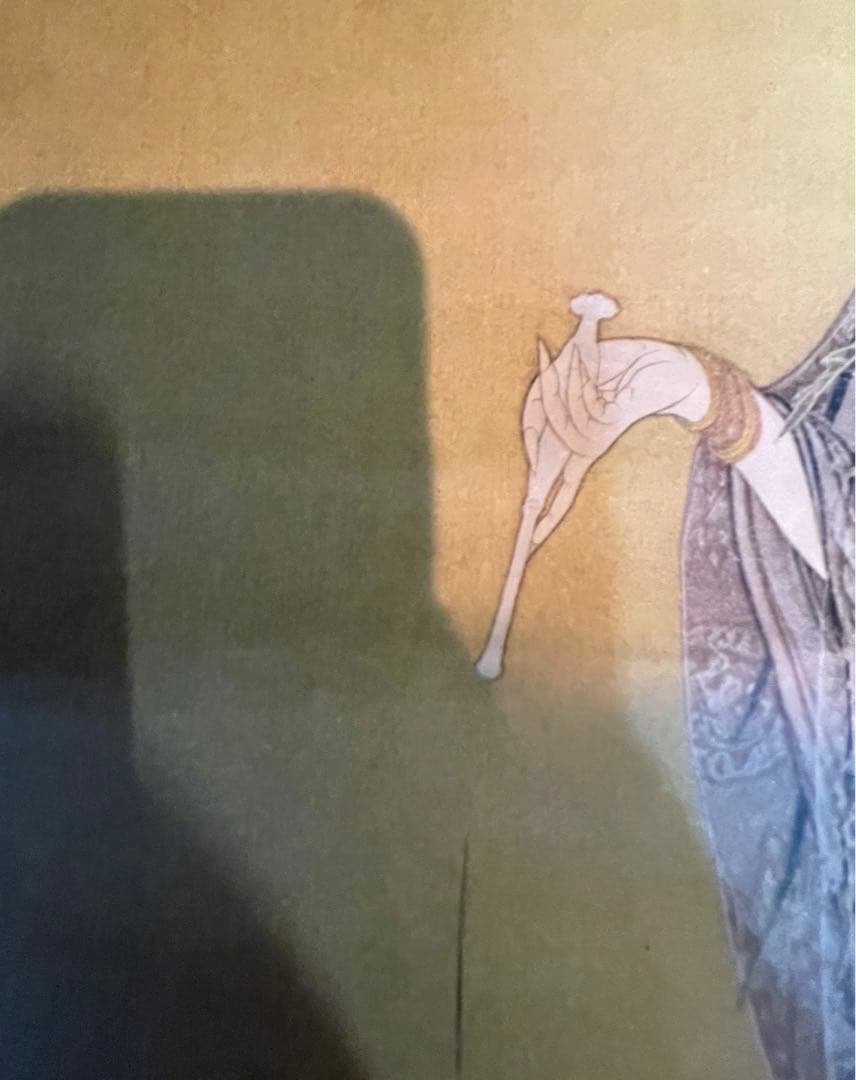 昭和初期【狩野芳崖 悲母観音】稀少國寳アンティーク日本掛け軸 骨董 中国 美術品