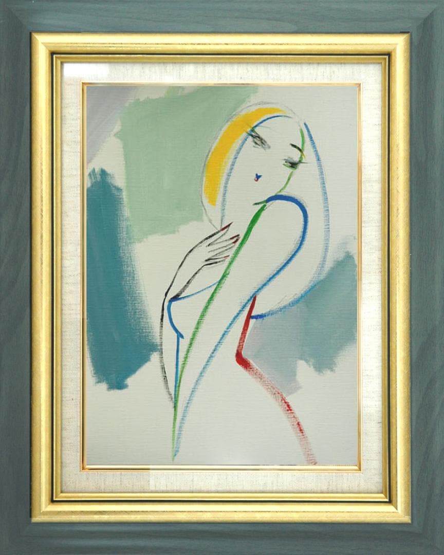 油絵 菅家令子 絵 絵画 インテリア F6-082611 人物 女性像