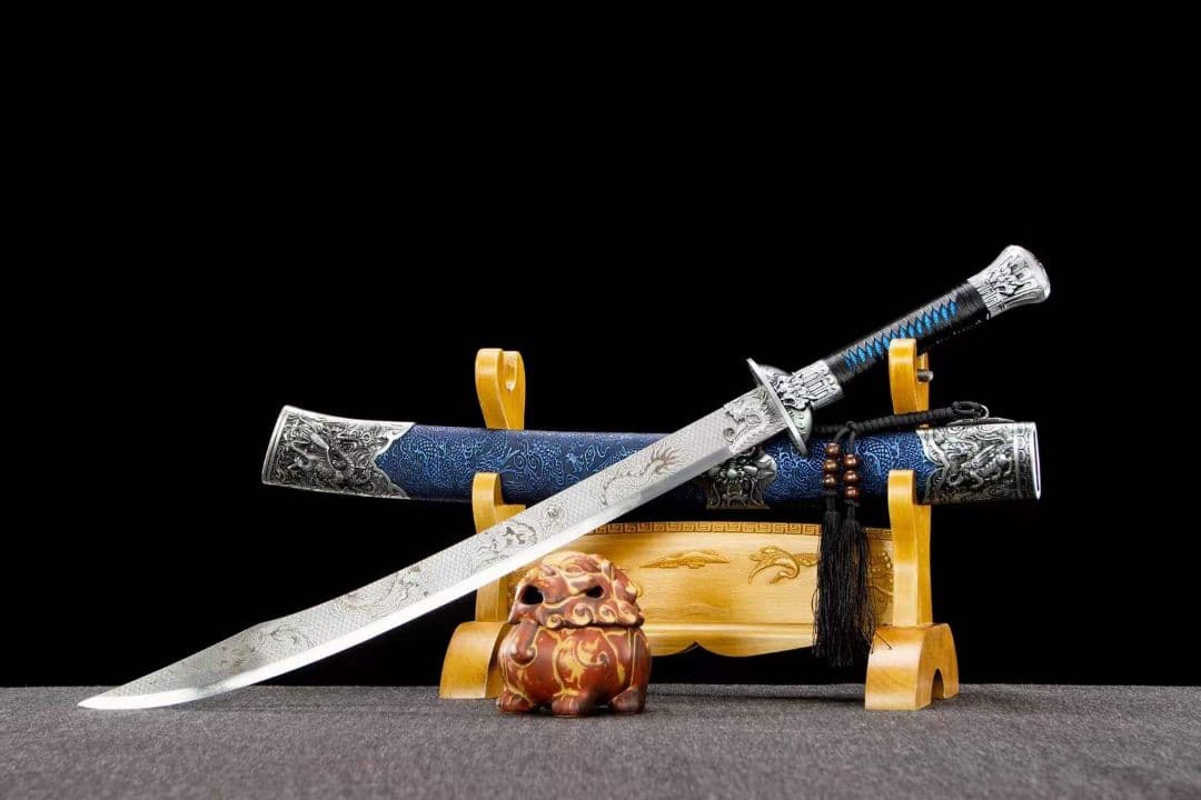 青竜紋竜虎大刀 古兵器 武具　刀装具　日本刀　模造刀 居合刀