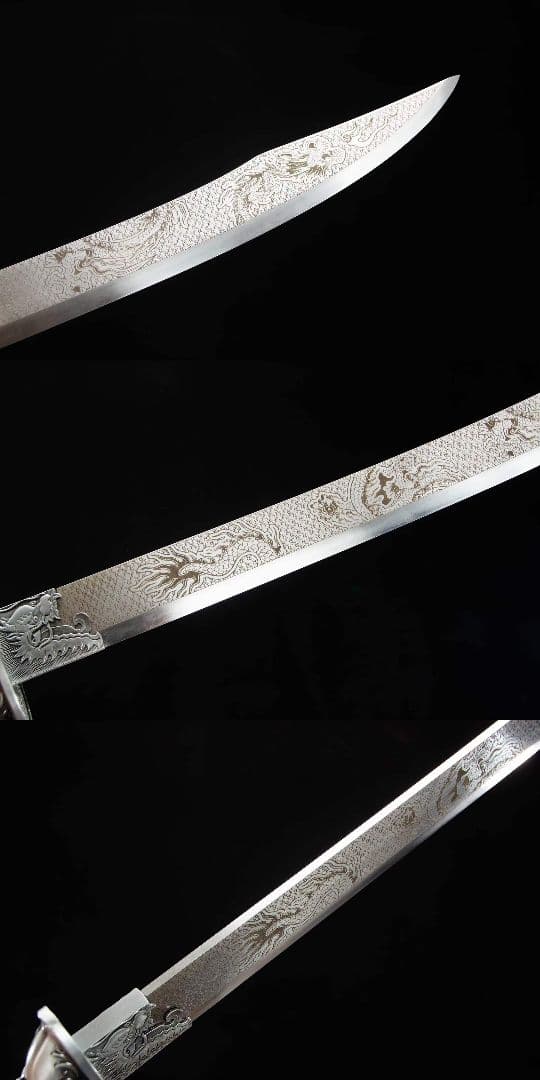 青竜紋竜虎大刀 古兵器 武具　刀装具　日本刀　模造刀 居合刀