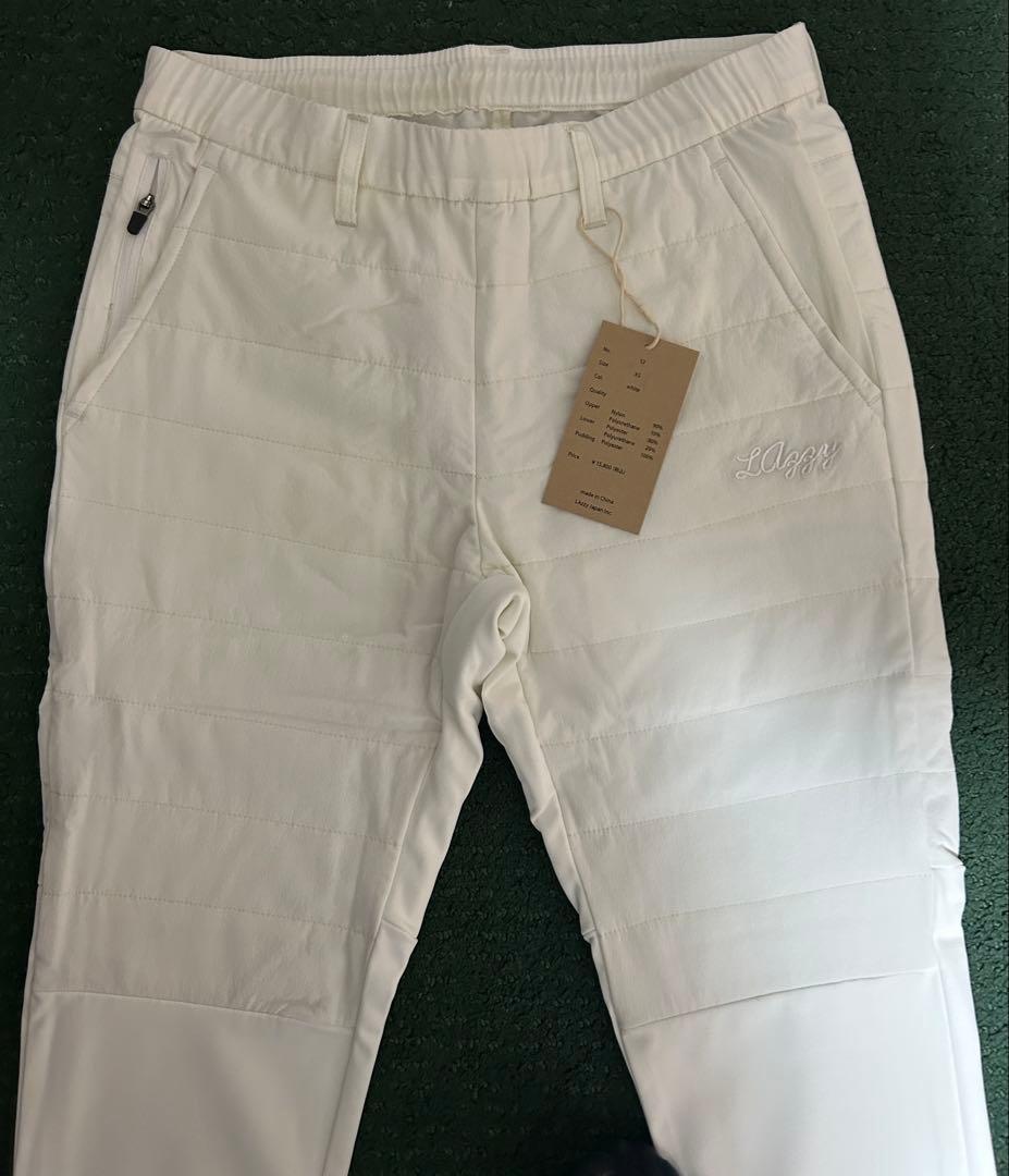 【新品タグ付き】LAZZY ゴルフ 中綿パンツレディース XS白 冬用