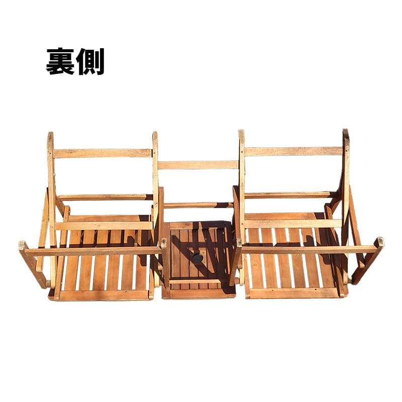 【中古】テーブルチェアセット・2人掛け用・パラソル使用可【引き取り可】
