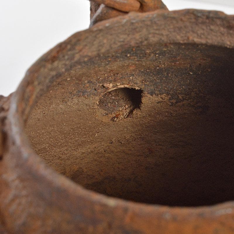 茶道具　鳥松文　鉄瓶　鉄釜　D　R6326