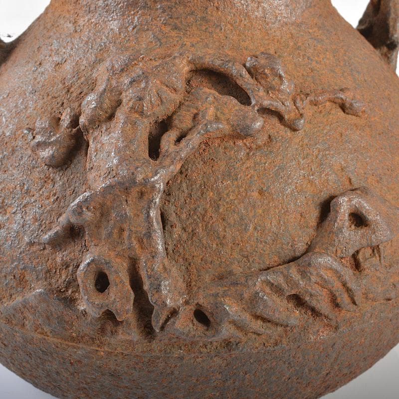 茶道具　鳥松文　鉄瓶　鉄釜　D　R6326