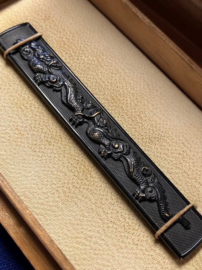 小柄　日本刀　刀　骨董品　時代　龍図　桐箱