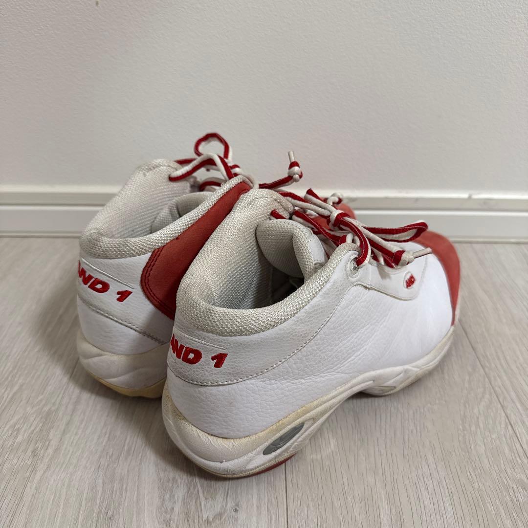 AND1 タイチミッド 赤白 バッシュ 26.5cm