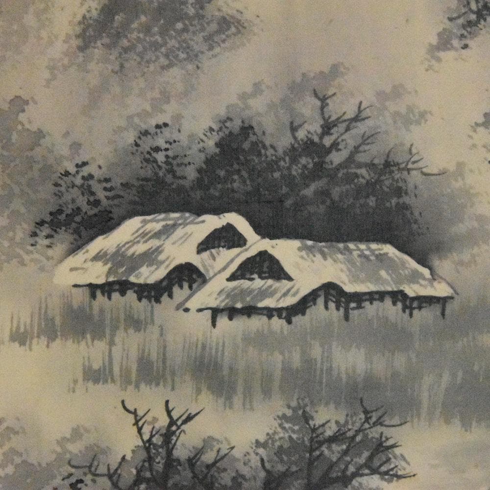 翠峰画 水墨画 山水風景 掛け軸 掛軸 山水図 日本画