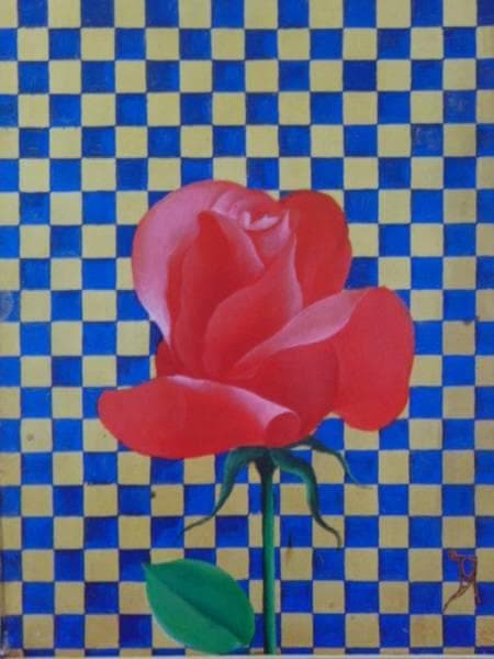 藤田 吉香、薔薇、高級希少画集画、版上サイン入 新品額付