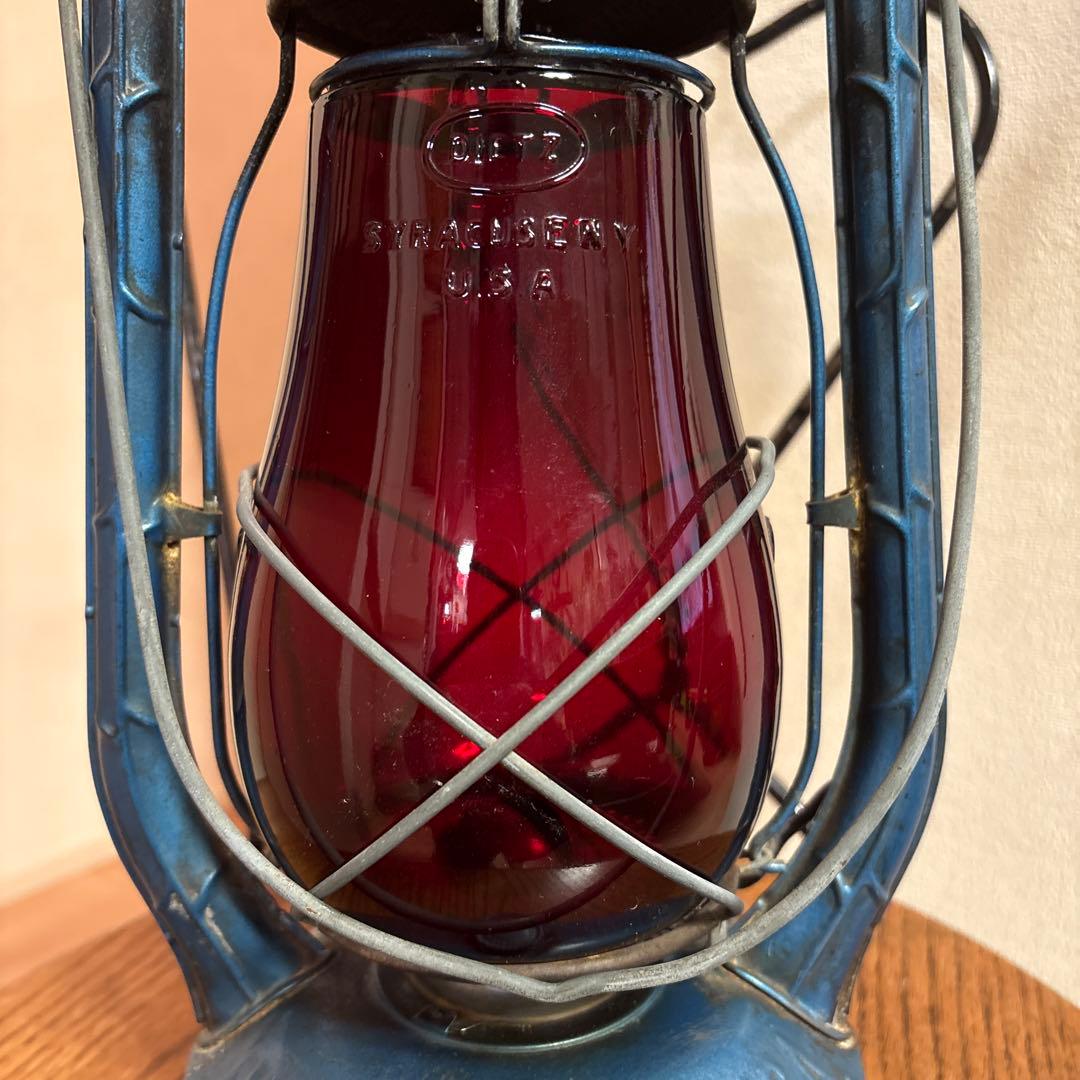 DIETZ オイルランタン　アンティーク　レッドグローブ　実働可能