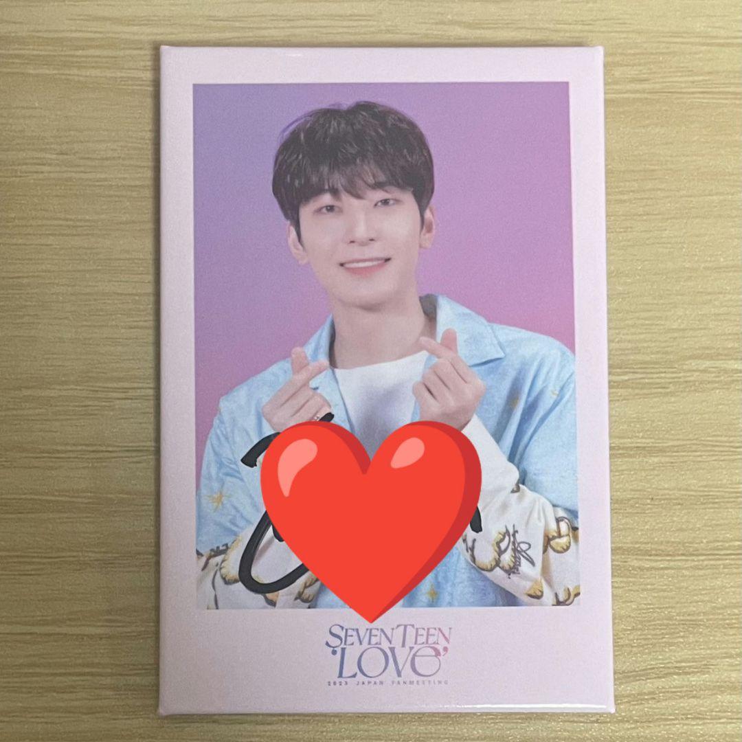 SEVENTEEN ウォヌ 直筆サイン入り 缶バッジ LOVE