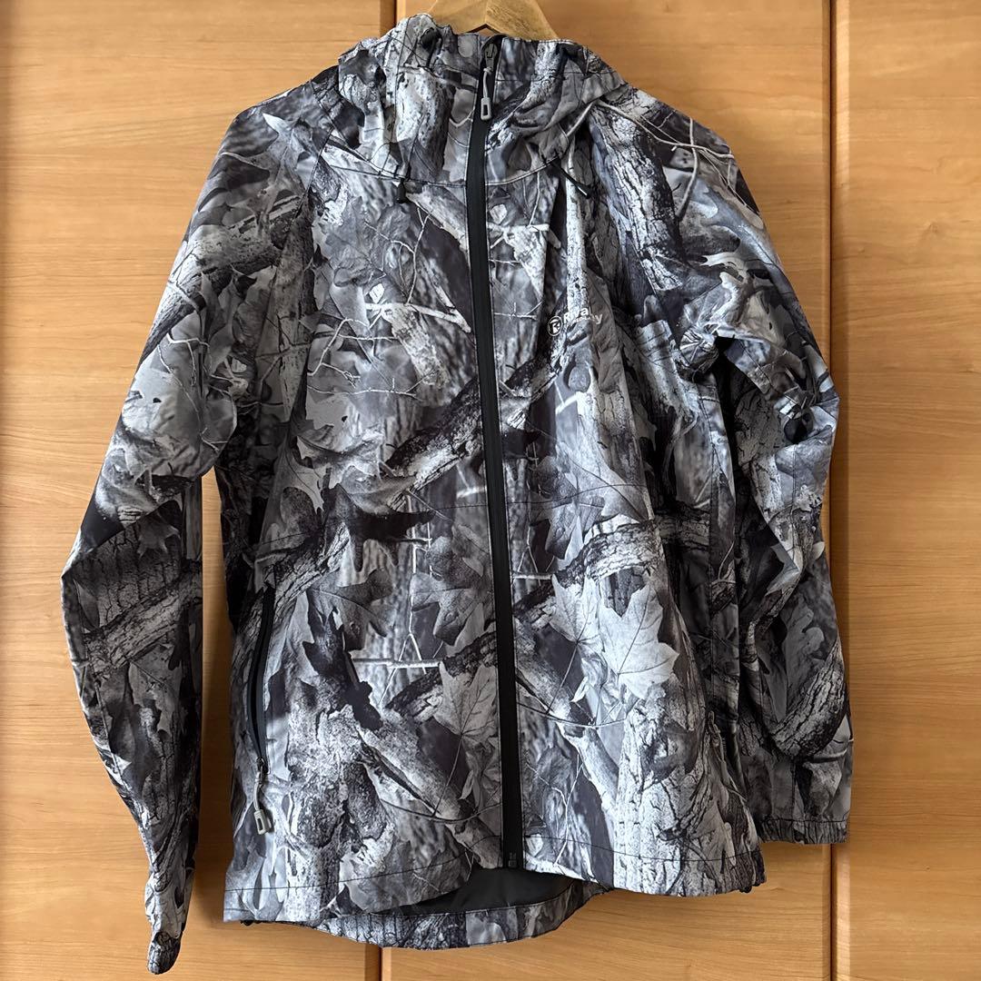 Rivalley 迷彩柄 ウィンドブレーカー フード付き
