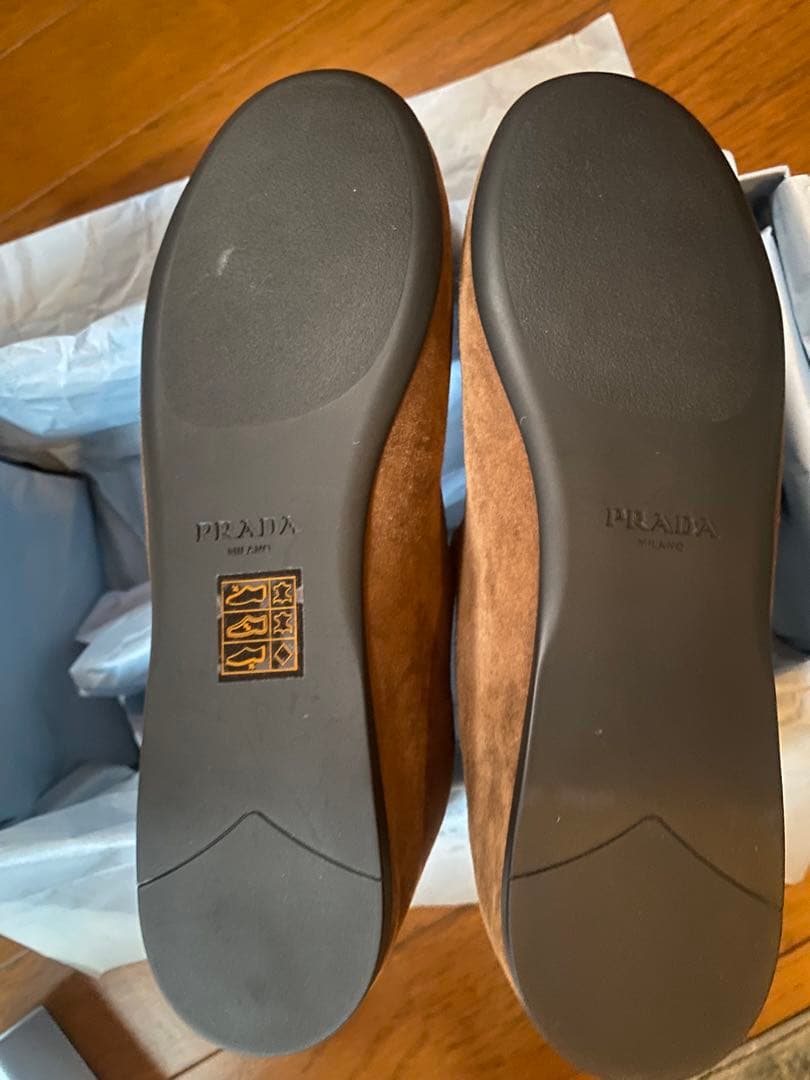 PRADA プラダ　スエード バレリーナ　メリージェーン　新品　37