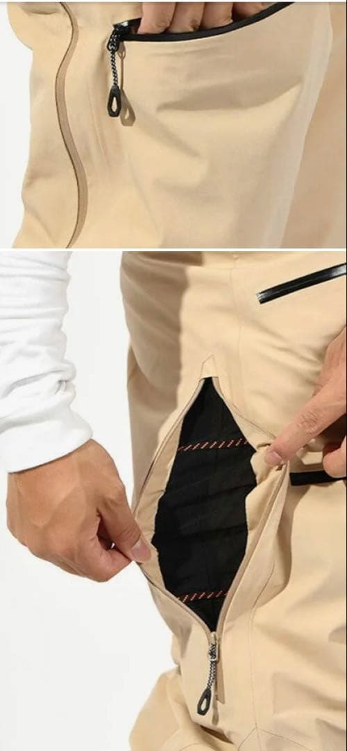 お値下げ中【マムート】ベージュ スキースノーボードパンツ•メンズXS