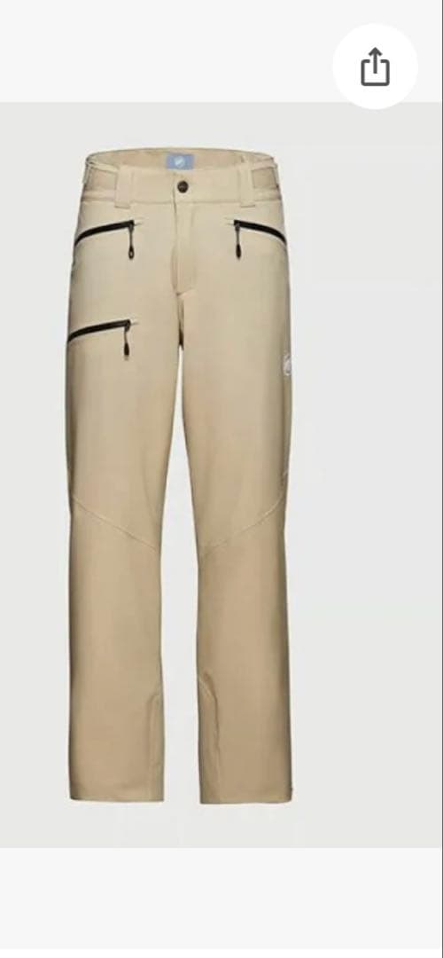 お値下げ中【マムート】ベージュ スキースノーボードパンツ•メンズXS