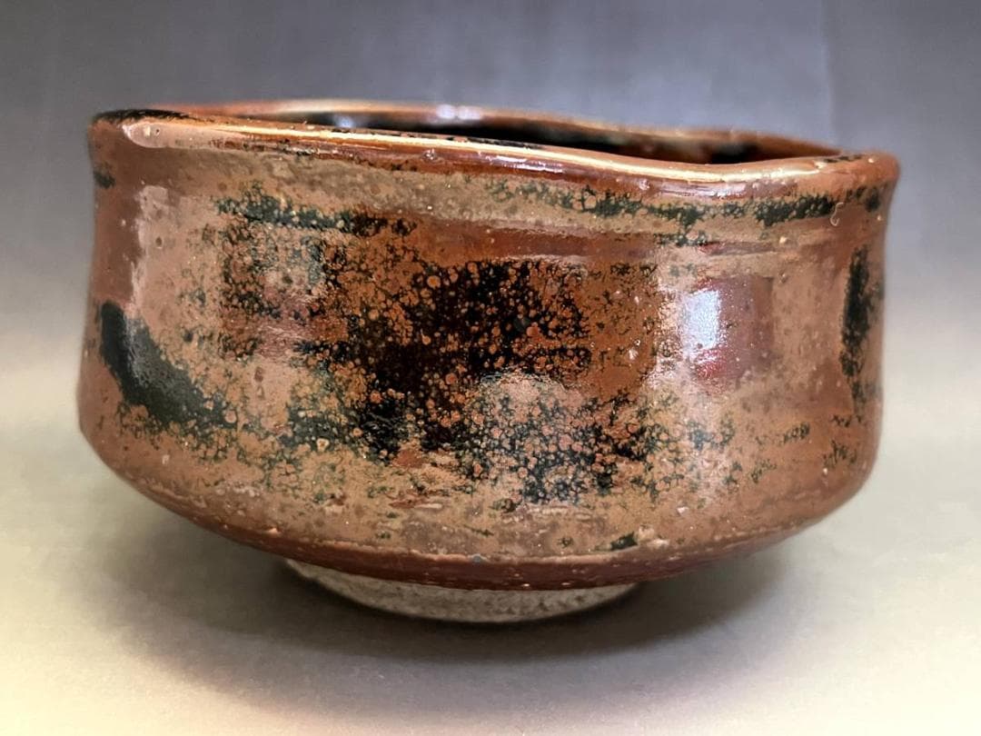 茶碗■魯山人先生作 絵瀬戸茶碗 黒田陶々庵極箱 北大路魯山人 茶釉 骨董品 上物