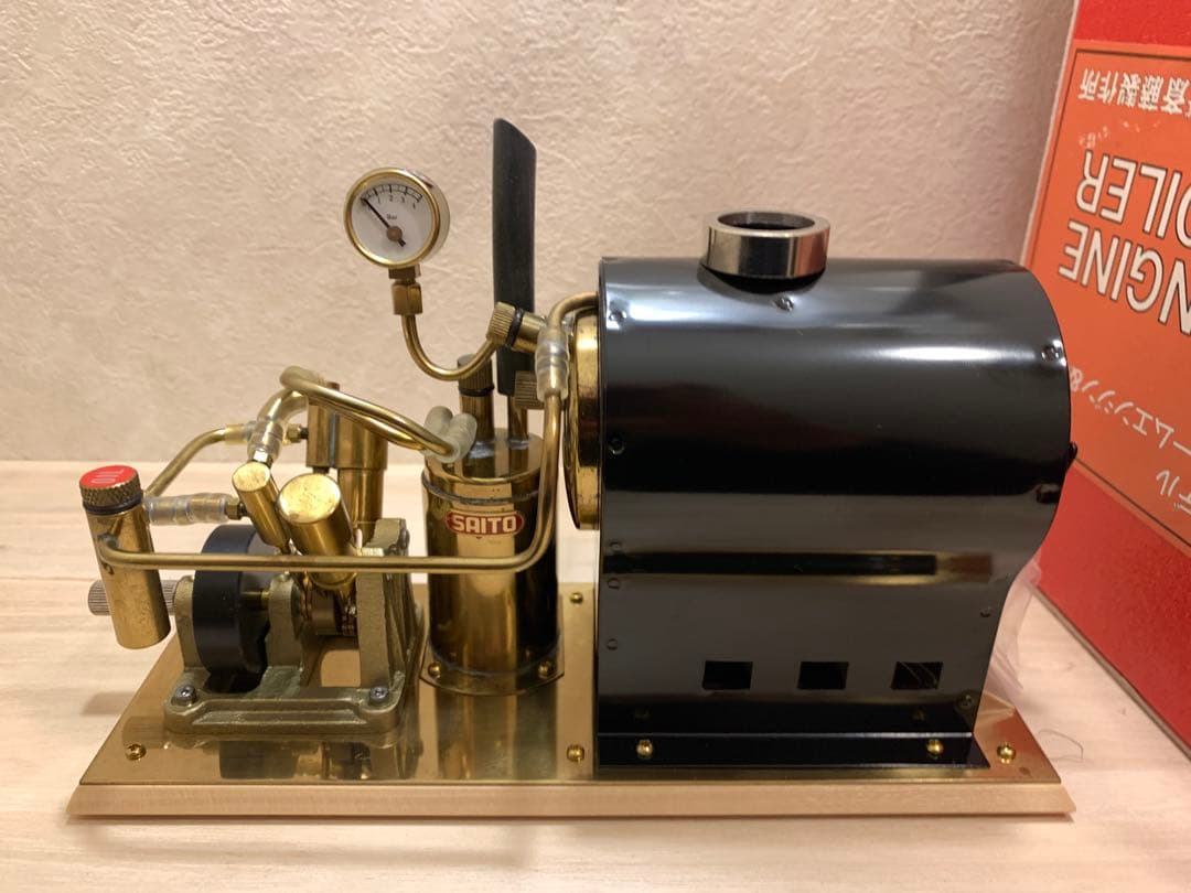 斉藤製作所V2&OB-1 スチーム エンジン 蒸気 模型