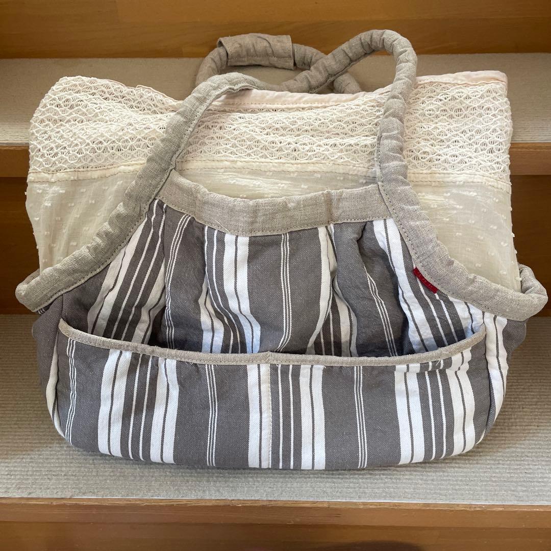 blue-bleu-bleue ブルーブルーブルー ストライプキャリーバック