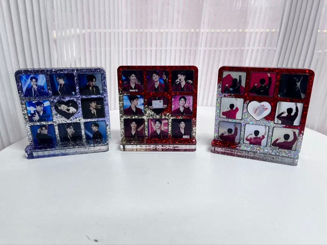 新作❣️王一博 肖戦 2番スタジオ　新両面レジン九宫格玄関置物3点セット❣️確認用