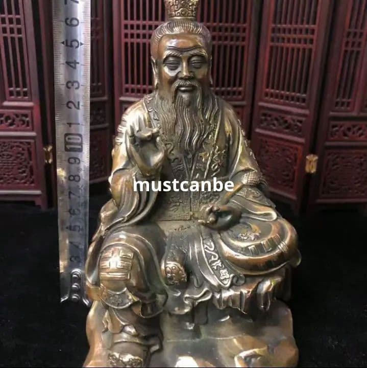 仏教美術 仏像 銅像 道徳天尊銅像 仏堂に奉納します 銅製 銅器