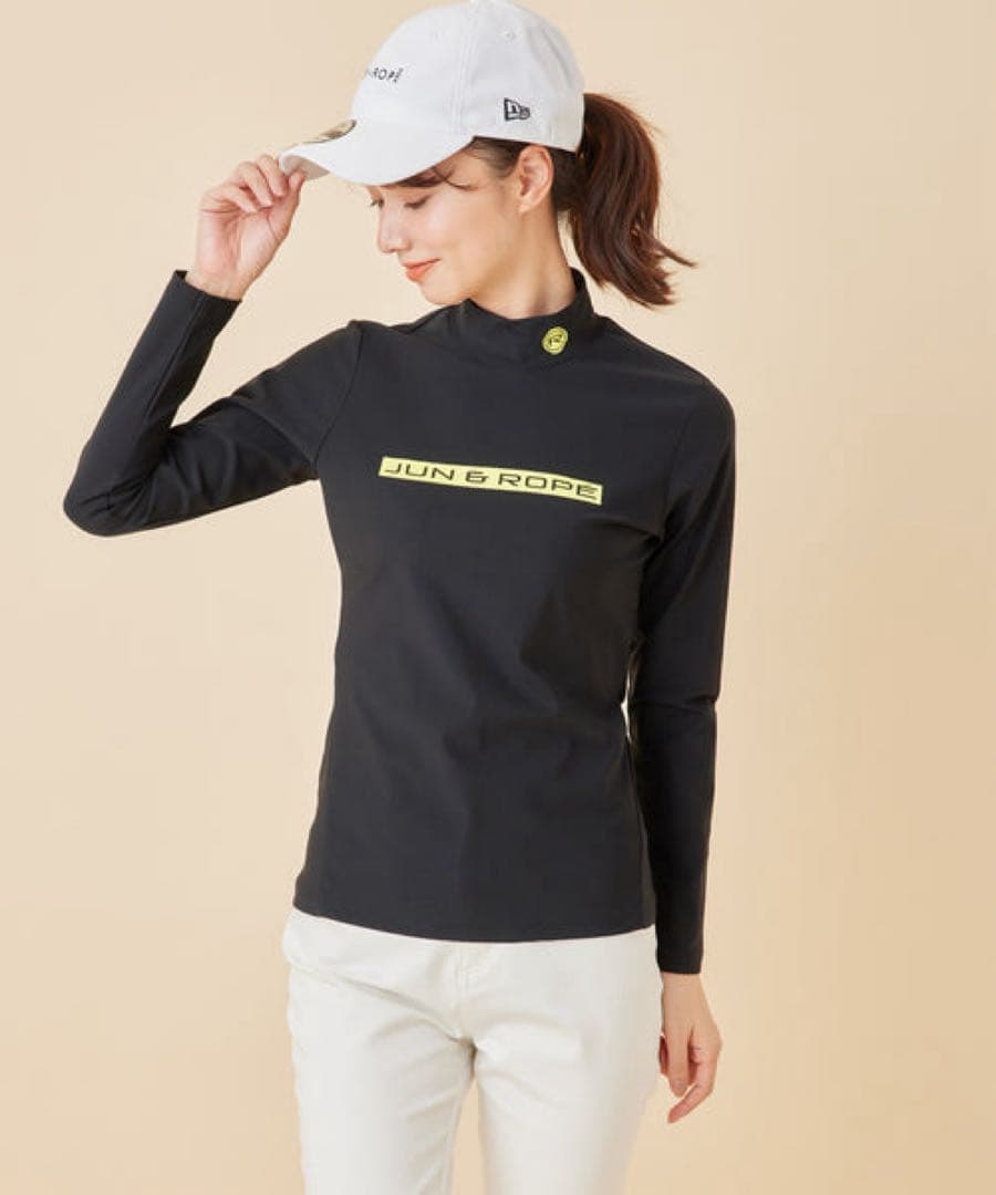 【美品】JUN&ROPE’ メリルハイテンション モックネック 長袖プルオーバー