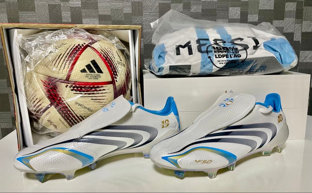 【限定】アディダス　F50 ELITE FG TUNIT メッシ　セット