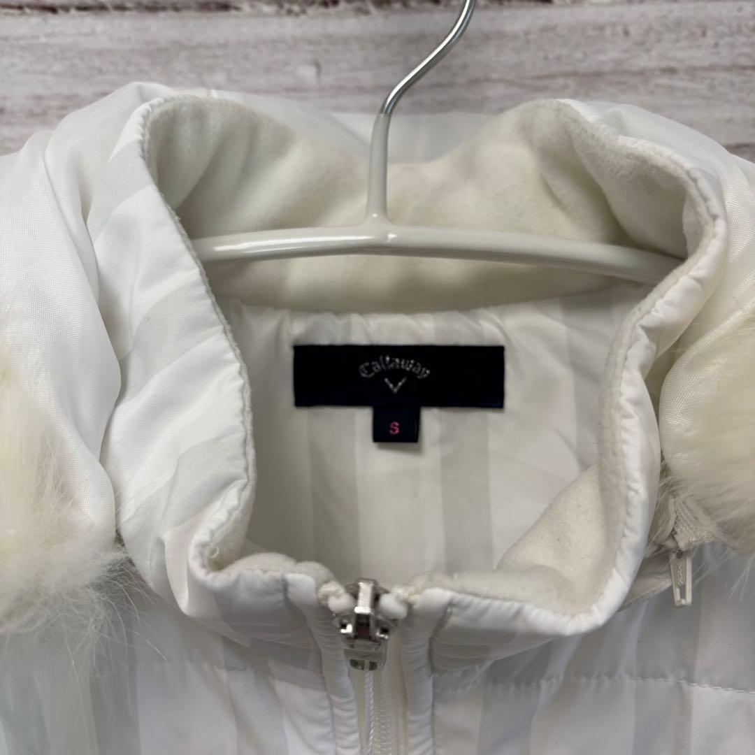 キャロウェイゴルフ　ゴルフウェア　S ワンピース　中綿ダウン　ファー付　ベスト