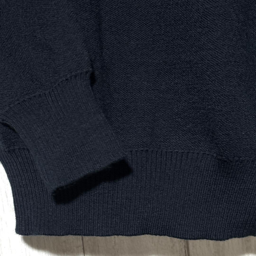 マークアンドロナ Vネック ニット MARK & LONA スカル 素材切替