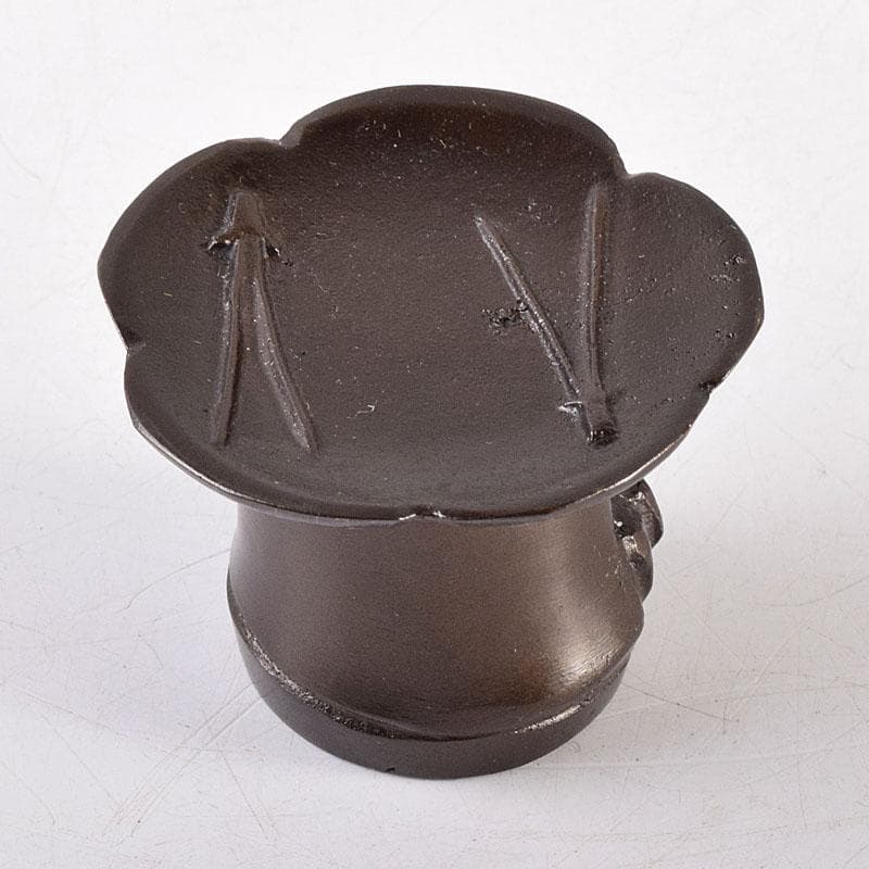 茶道具　平安金工師　山本閑浄造　銅製　松竹梅　蓋置　共箱　C　7957