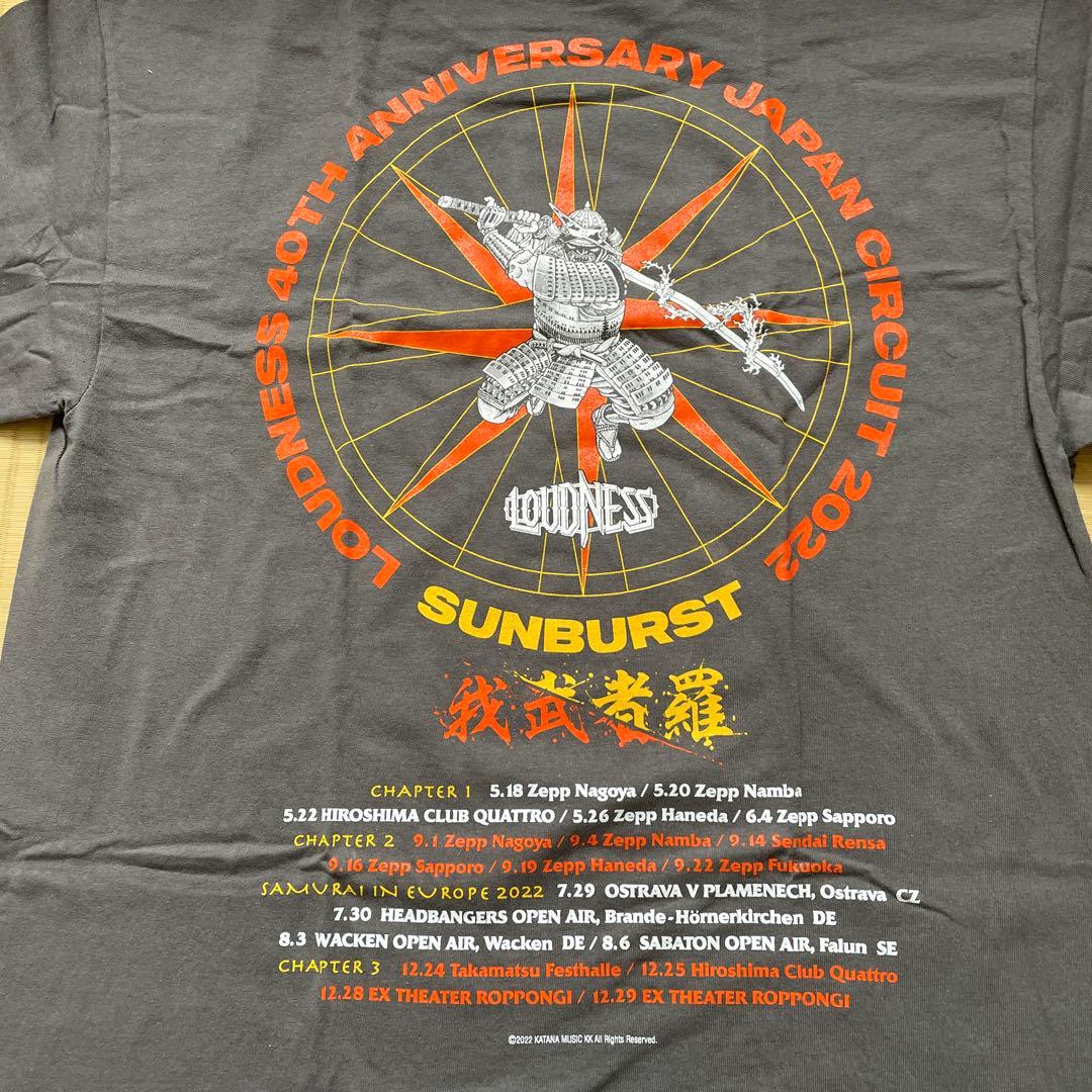 LOUDNESS バンドTシャツ ラウドネス SUNBURST〜我武者羅ツアーT