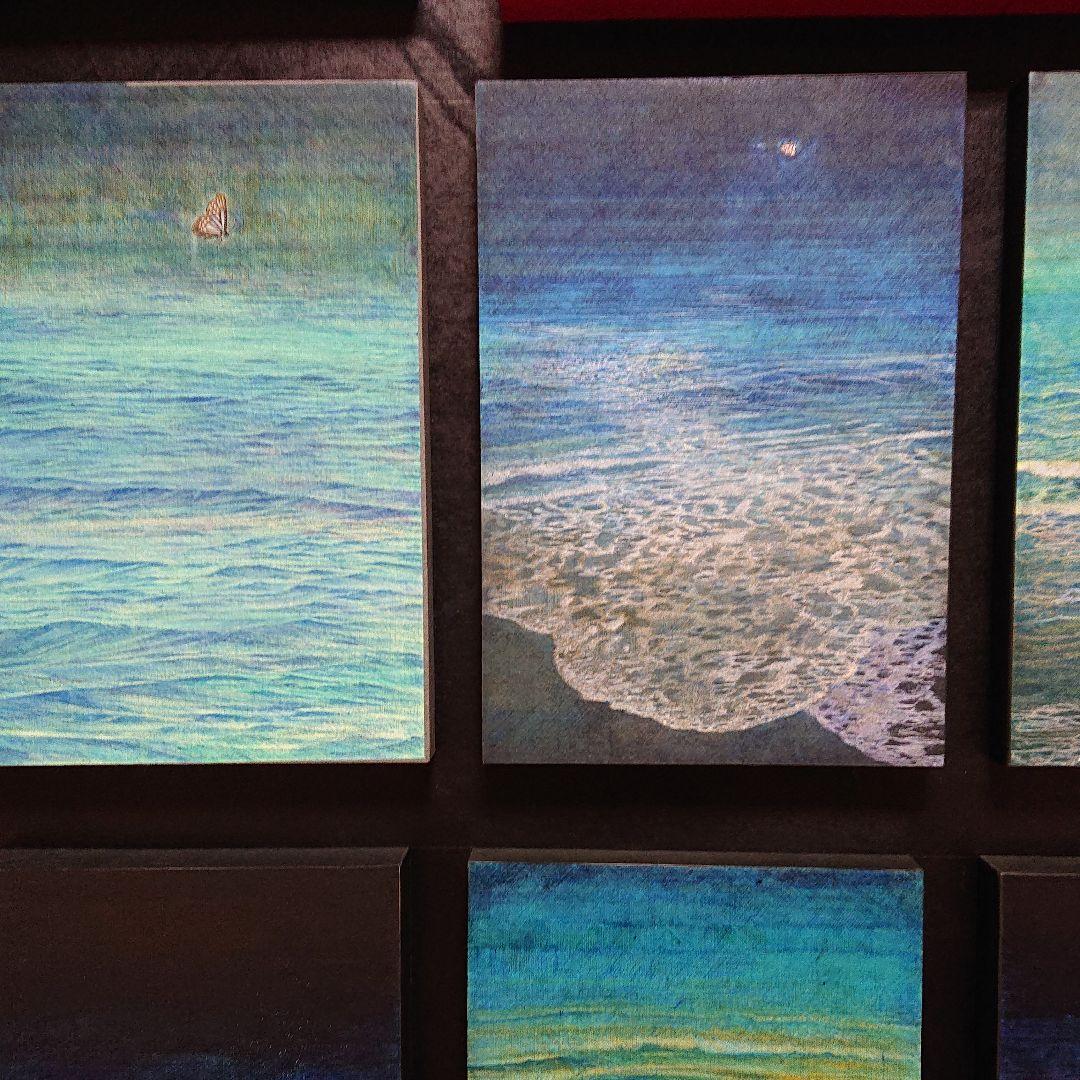 日本画家堤進の平面ポップアート 作品 。ミクストメディア「迷蝶・棺一基」