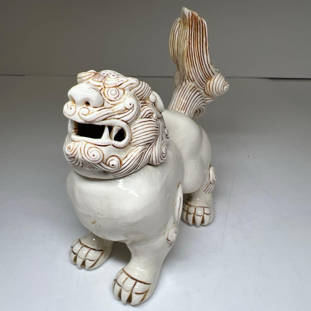 時代　平戸焼　獅子香炉　木箱付　幅約13.5㎝　東Y7-1003⭐︎2Fトヒチサ