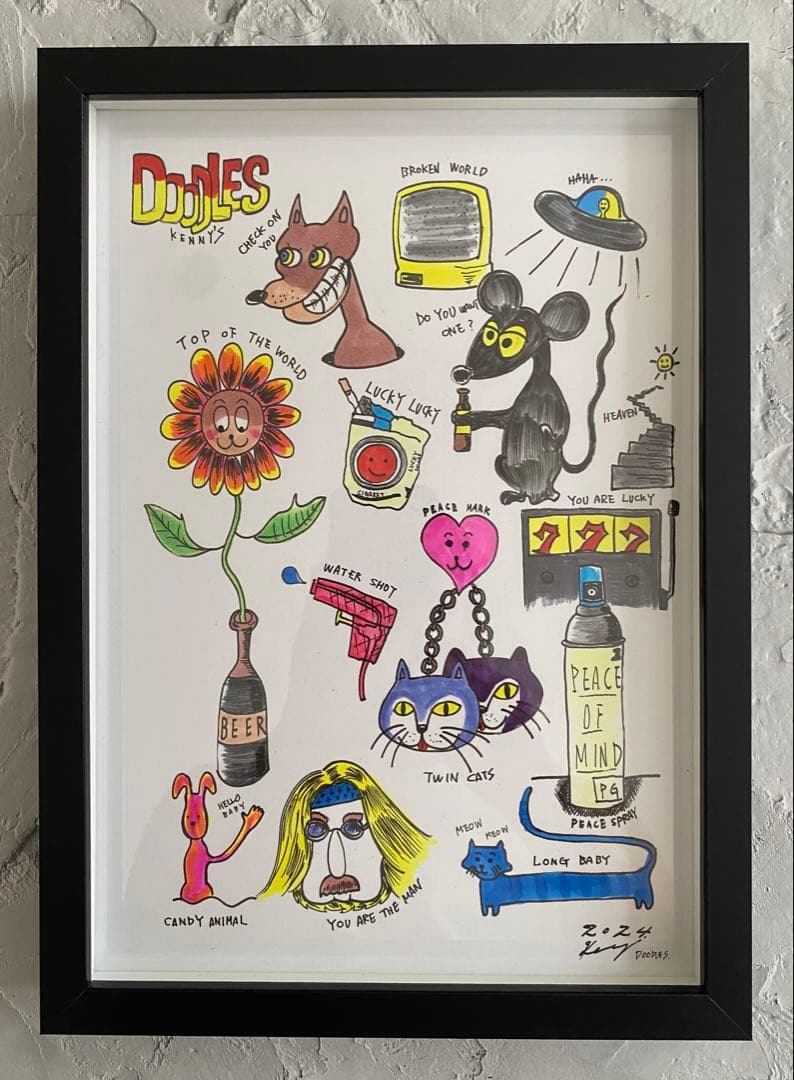 原画/イラスト/ストリートアート/ペン画/ DOODLES Vol,5インテリア