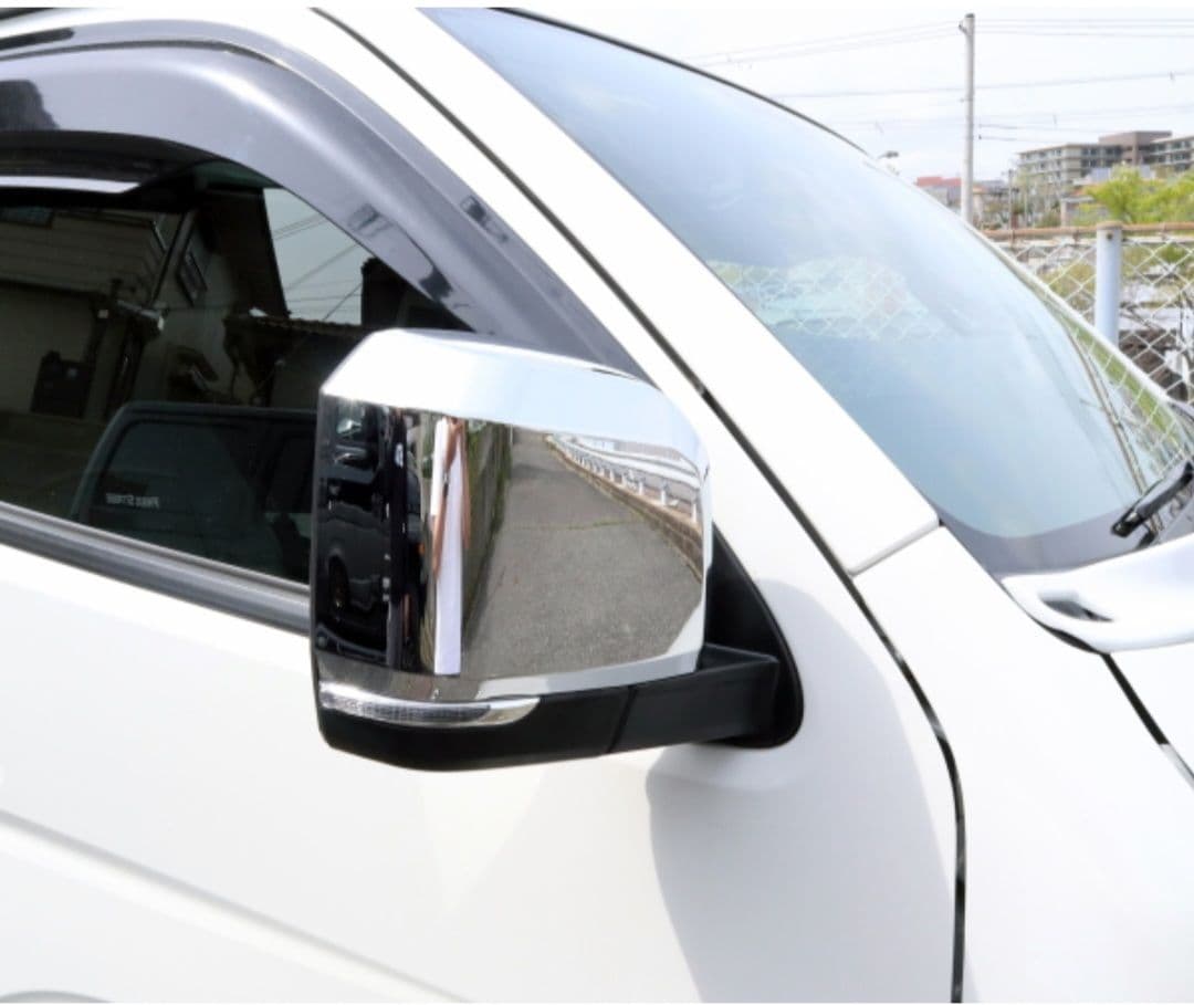 ハイエース200系 ドアミラー LEDウィンカー付 メッキミラー 自動格納付