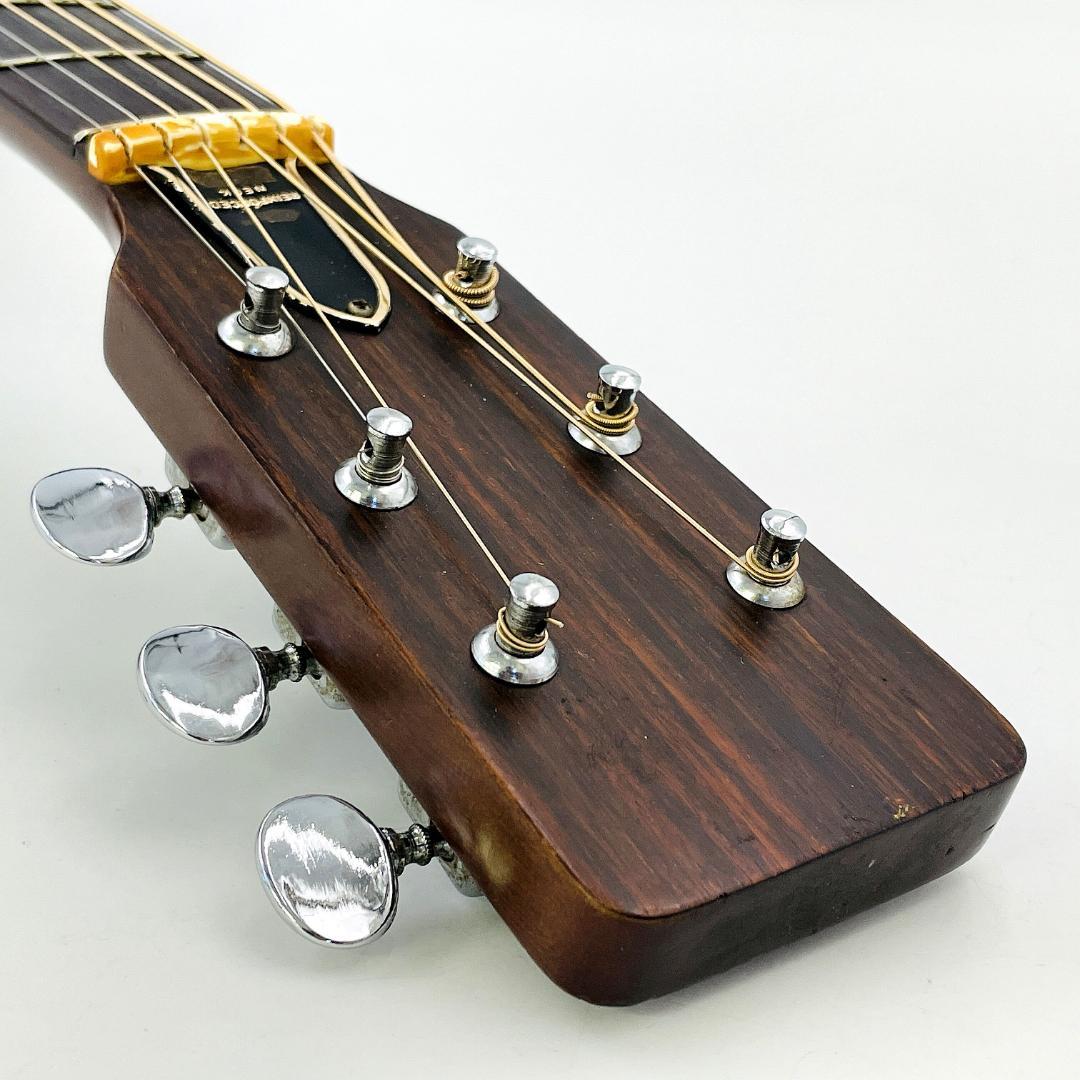 詳細不明 アコースティックギター 国産ビンテージ風 ソフトケース付【整備品】