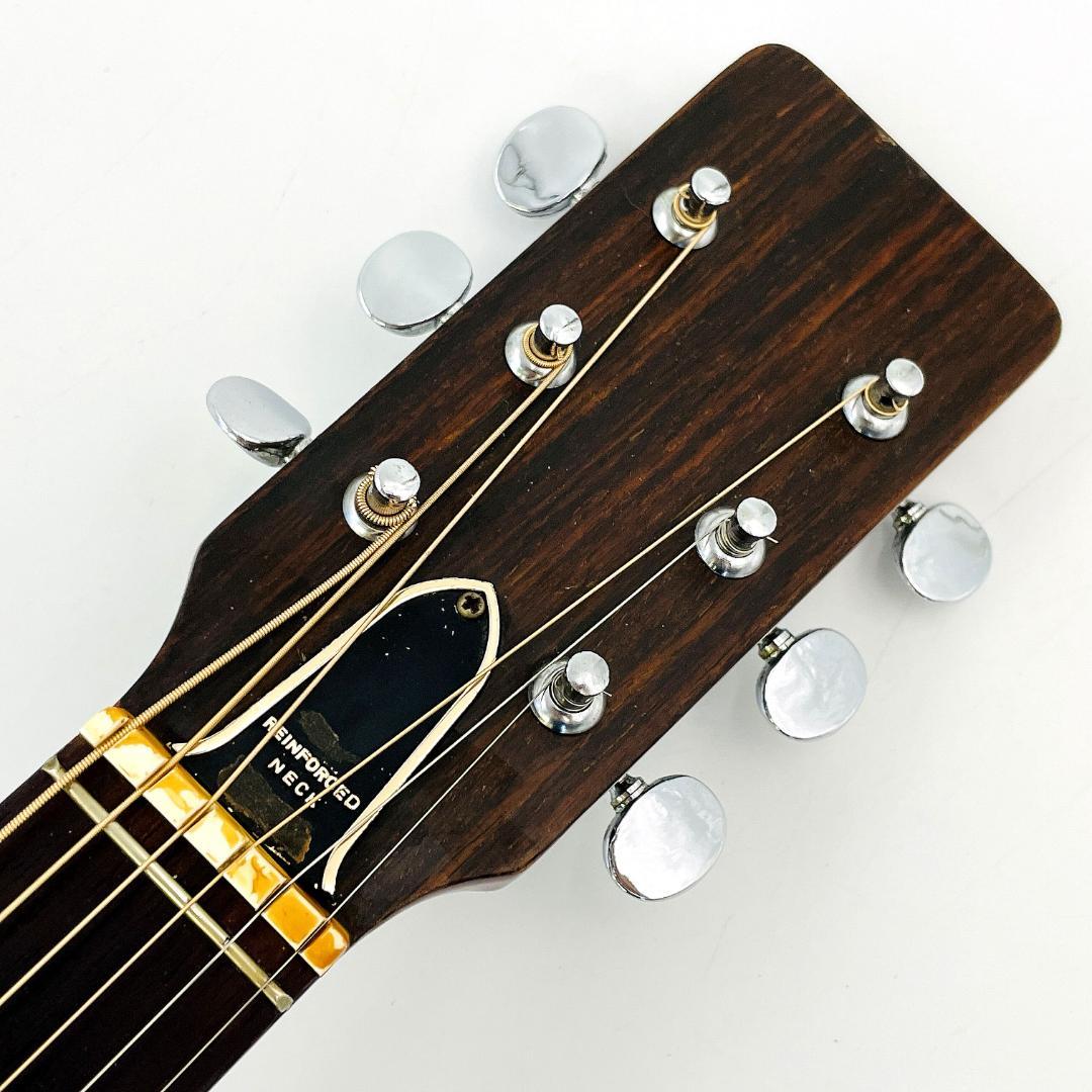 詳細不明 アコースティックギター 国産ビンテージ風 ソフトケース付【整備品】