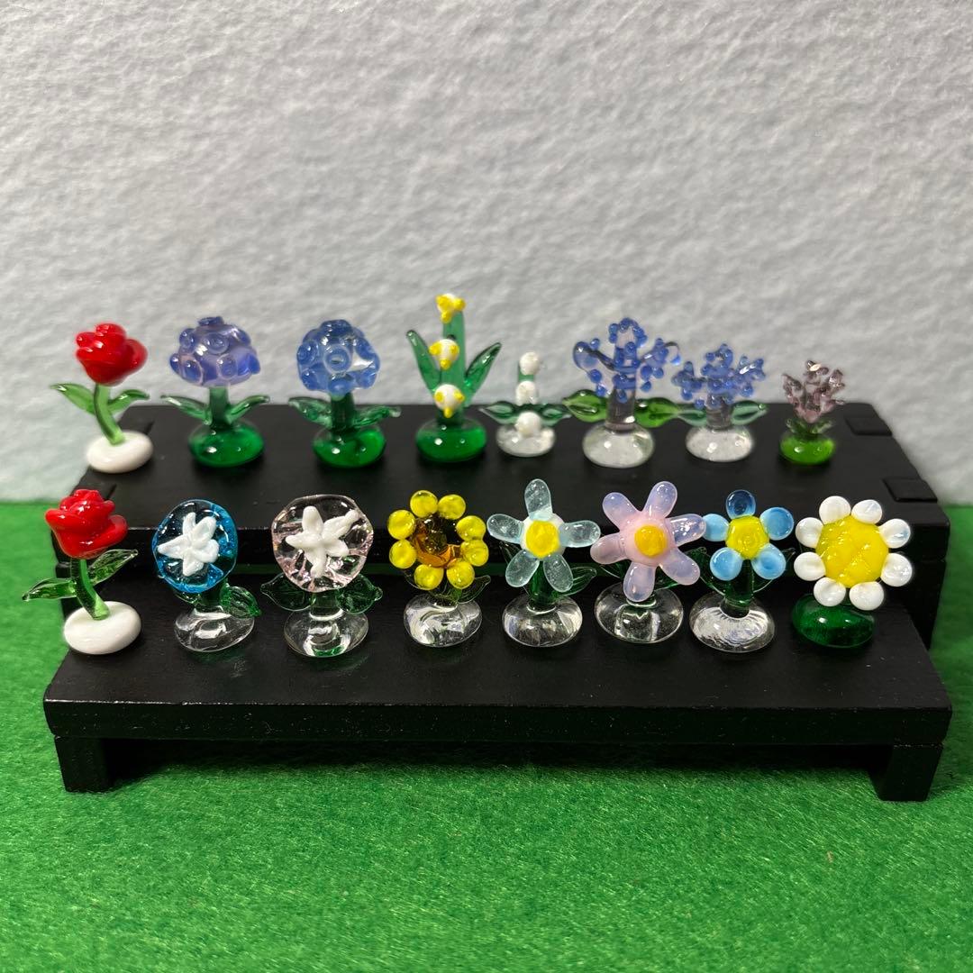 花　ガラス細工　ミニチュア