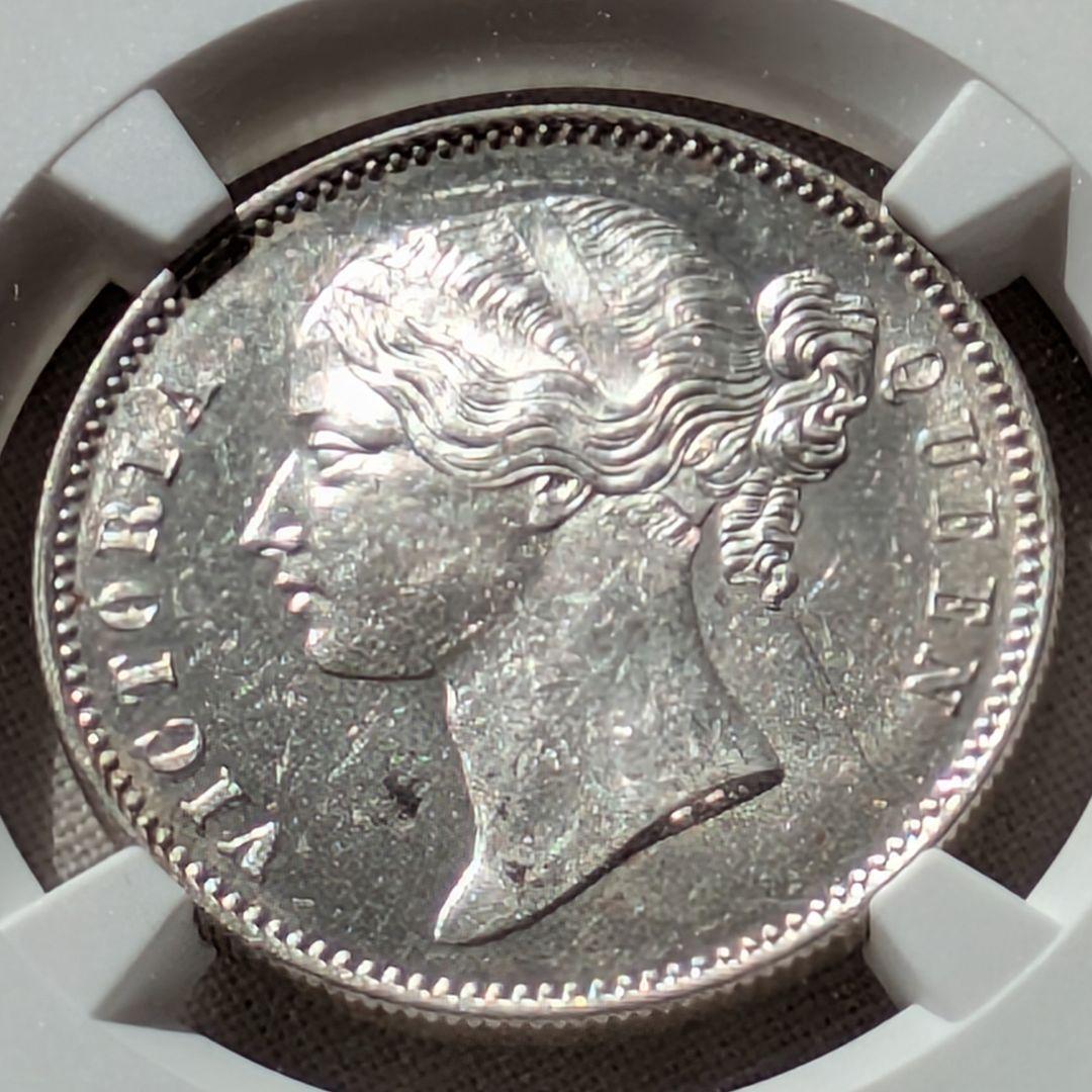 ヤングヘッド 1840年 英領インド ルピー銀貨 MS63 ヴィクトリア女王
