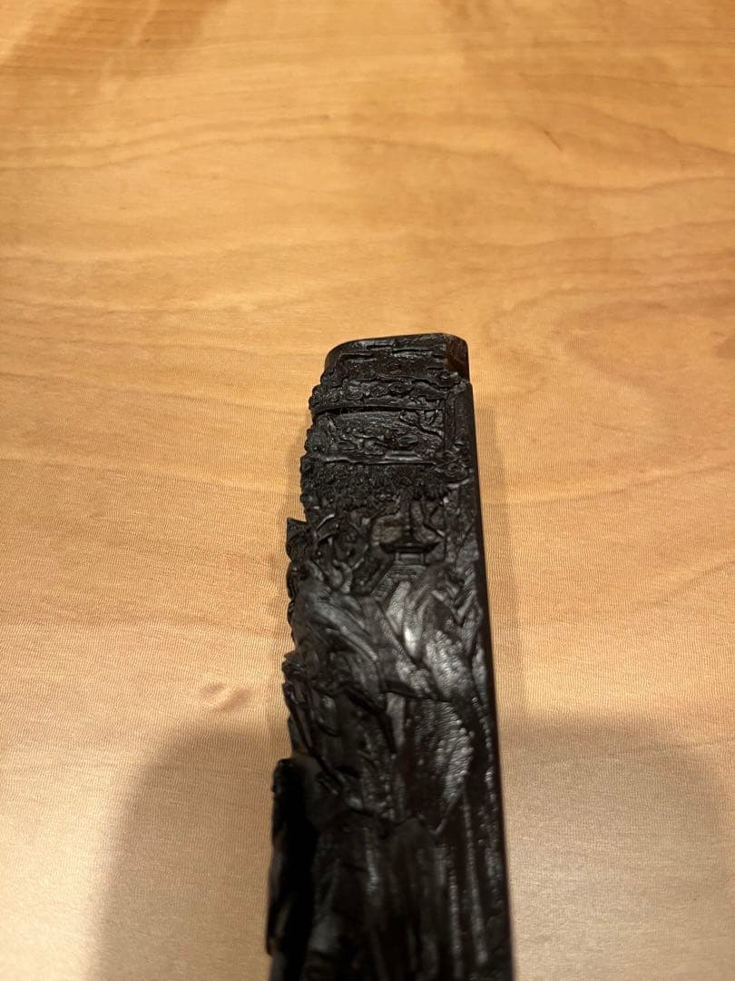 文鎮　工芸品　美術品　中国　岩道