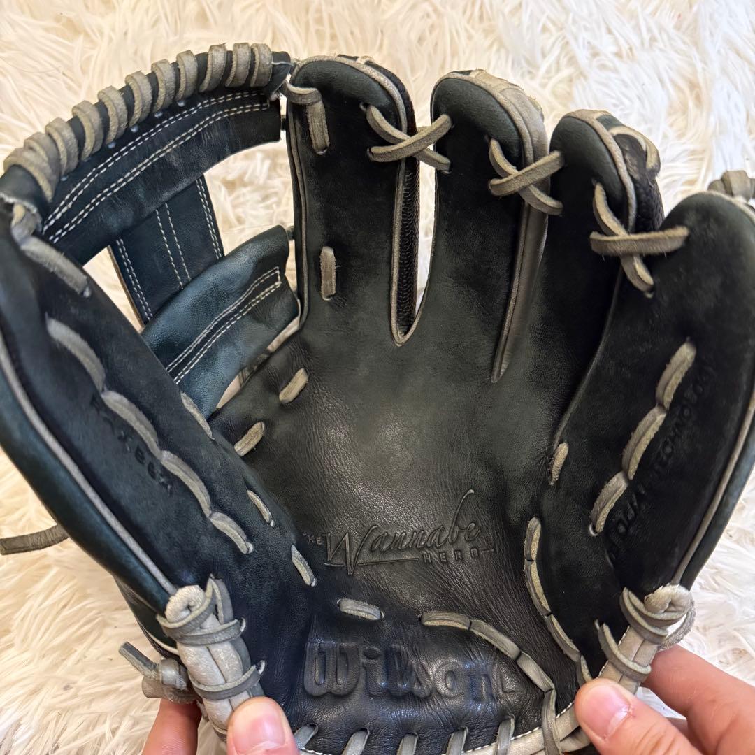 Wilson 87型 A2000 ウィルソン 軟式グローブ 黒 グレー