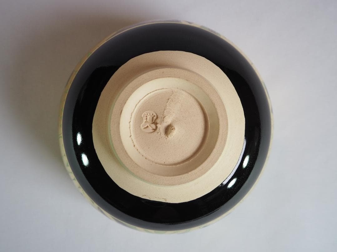 裏千家15世鵬雲斎御書付『八つ橋之図茶碗』7代高橋道八造（共箱）